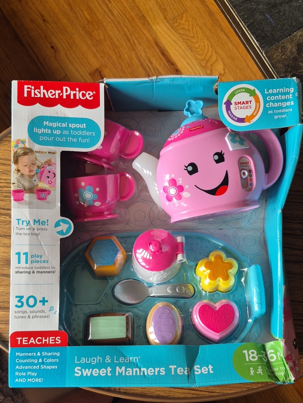 New In BoxFisher-Price Laugh & Learn Sweet Manners Pink Tea Set Dated 2018 New